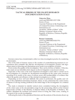 Tactical Errors of the On-Site Research Documentation Stage